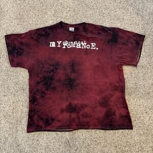 MY CHEMICAL ROMANCE 2XL Tie Dye T Shirt Red